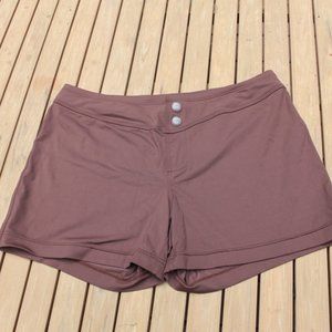 Brown Athleta yoga shorts
